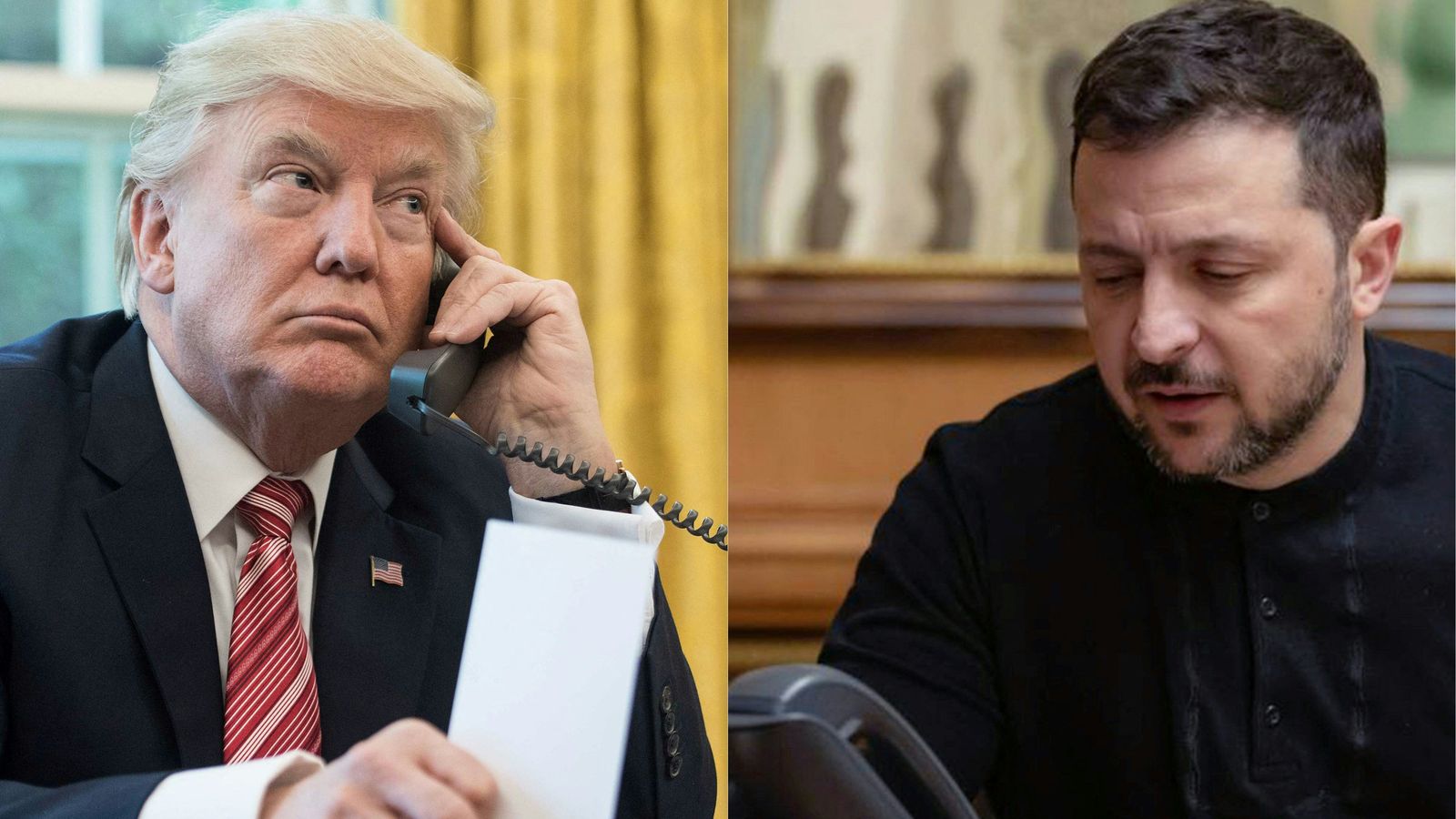 Donald Trump habla con periodistas ante la Casa Blanca.